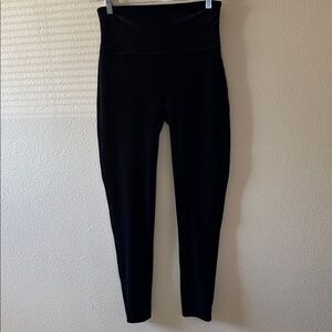 Spanx Velvet Leggings XL Black Velour Velveteen EUC Stretch